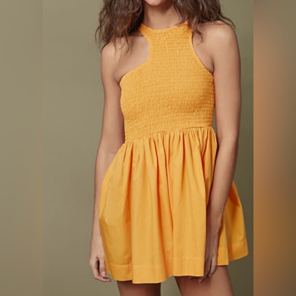 SWF Shirred Cut Out Mini Dress